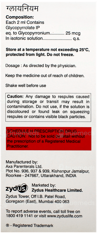 Glynium 2Ml Pack Of 5 Respules